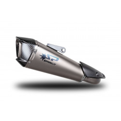 KONIX EVO заглушител Titanium с карбонова капачка, SS тръба за страничен монтаж, ECE SPARK EXHAUST GKT0121TOM