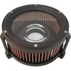 Комплект за въздушен филтър Assault Charge high-flow TBW алуминиев черен TRASK PERFORMANCE TM-1021BK