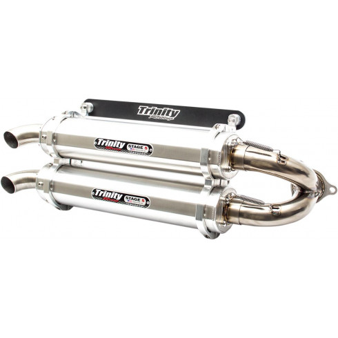 Двойна изпускателна система slip-on brushed TRINITY RACING TR-4152S Двойна изпускателна система slip-on brushed TRINITY RACING TR-4152S