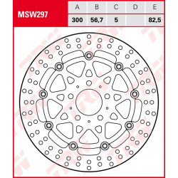 Спирачен диск плаващ кръгъл TRW MSW297