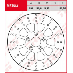 Спирачен диск фиксиран кръгъл MST TRW MST513