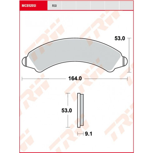 Спирачна накладка sinter offroad TRW MCB920SI Спирачна накладка sinter offroad TRW MCB920SI