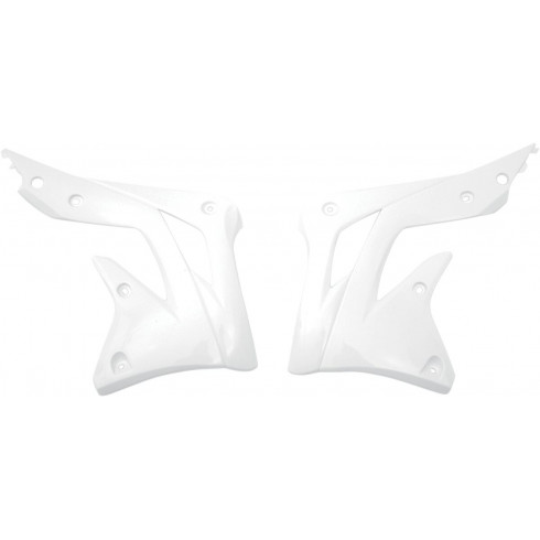 Капаци на радиатора KAWASAKI KXF450 бели UFO PLAST KA04719#047 Капаци на радиатора KAWASAKI KXF450 бели UFO PLAST KA04719#047