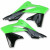 Капаци за радиатор KAWASAKI KXF250 OEM-COLOR (BLACK/GREEN) UFO PLAST KA04725#999 thumb