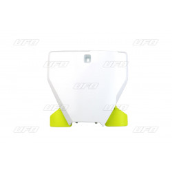 Преден номер HUSQVARNA с водач 20 бял UFO PLAST HU03395@040
