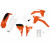 Комплект за тяло KTM SX/SX-F OEM-COLOR UFO PLAST KTKIT510F@999 thumb