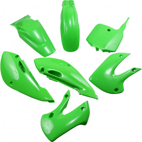 Комплект каросерия KAWASAKI KLX110 KX-GREEN UFO PLAST KA37002@026 Комплект каросерия KAWASAKI KLX110 KX-GREEN UFO PLAST KA37002@026