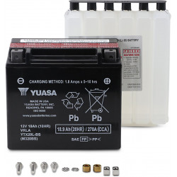Акумулатор YTX 12V 172,72 mm x 86 mm x 155 mm оловно-киселинен без поддръжка заместител черен YUASA YTX20L-BS(CP) Акумулатор YTX 12V 172,72 mm x 86 mm x 155 mm оловно-киселинен без поддръжка заместител черен YUASA YTX20L-BS(CP)