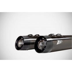 4.5 инча скосяващи се slip-ons заглушител HD-TOURING черен хром M8 E5 ZARD ZHD035S10SAO-CB