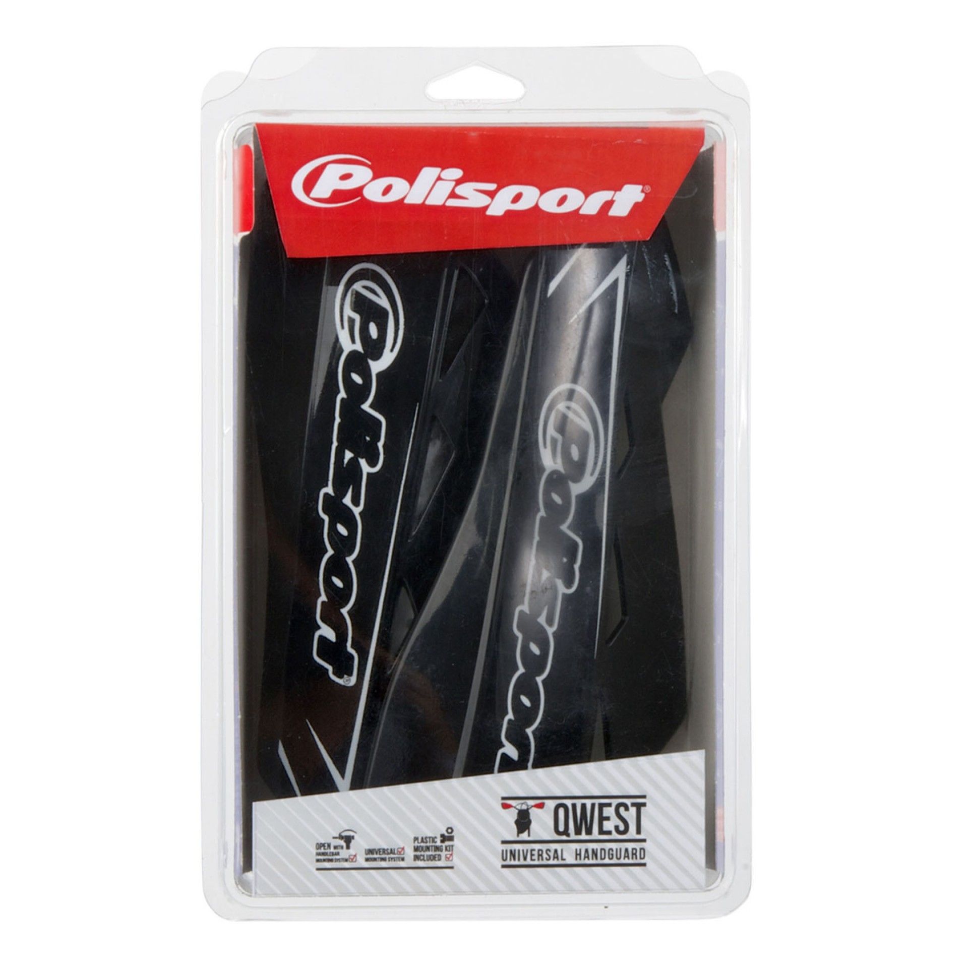 Предпазител за кормило POLISPORT QWEST UNIVERSAL BLACK - PLASTIC — снимка 6
