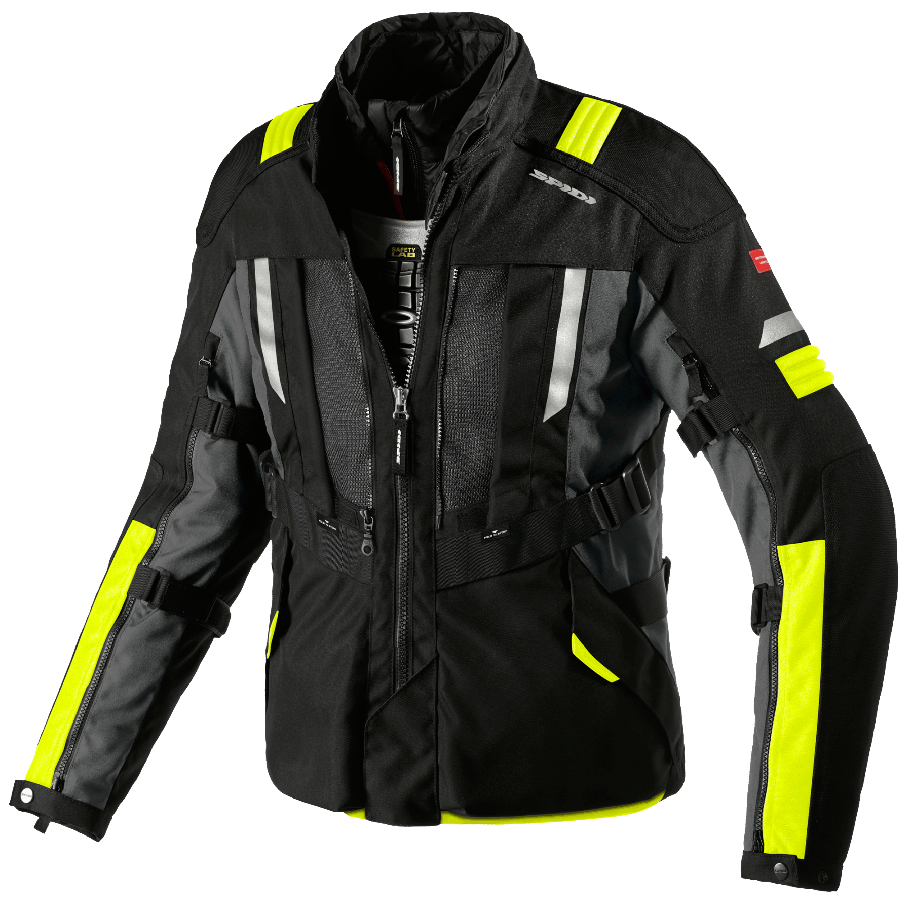 Текстилно мото яке SPIDI MODULAR YELLOW FLUO_3