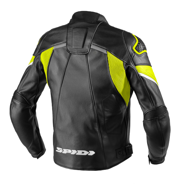Кожено яке SPIDI IGNITE BLACK/FLUO YELL — снимка 2