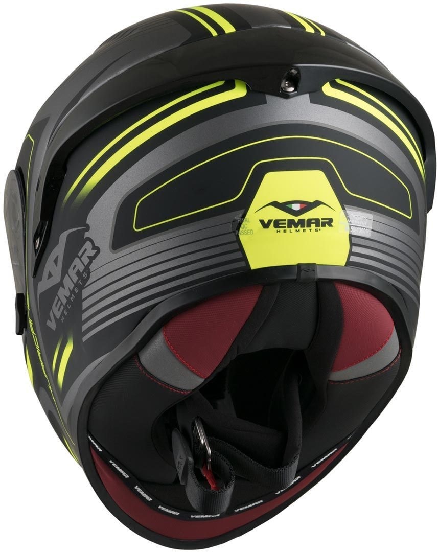 Спортна каска VEMAR HURRICANE LASER MATT SILVER/FLUO YELLOW — снимка 2