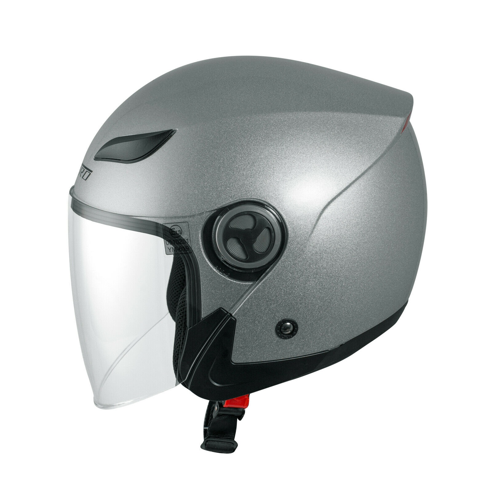 Каска за скутер A-PRO ENGRAVE SILVER — снимка 2