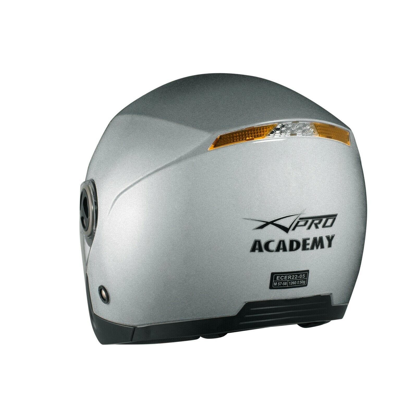 Каска за скутер A-PRO ENGRAVE SILVER — снимка 4
