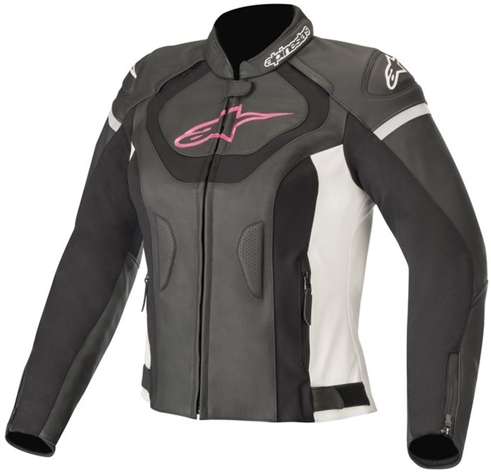 Дамско кожено яке ALPINESTARS STELLA JAWS V3 BLACK/FUCHSIA