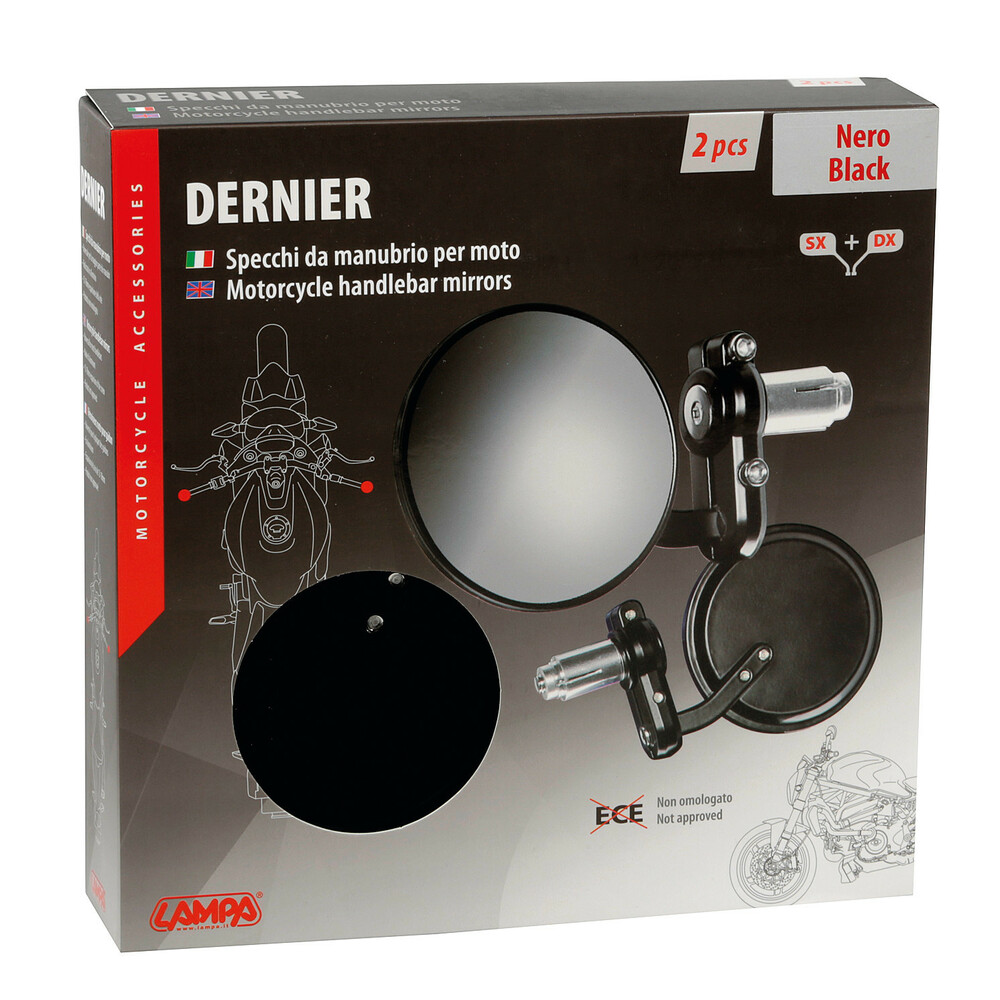 Мото огледала LAMPA DERNIER BLACK 90491 — снимка 3