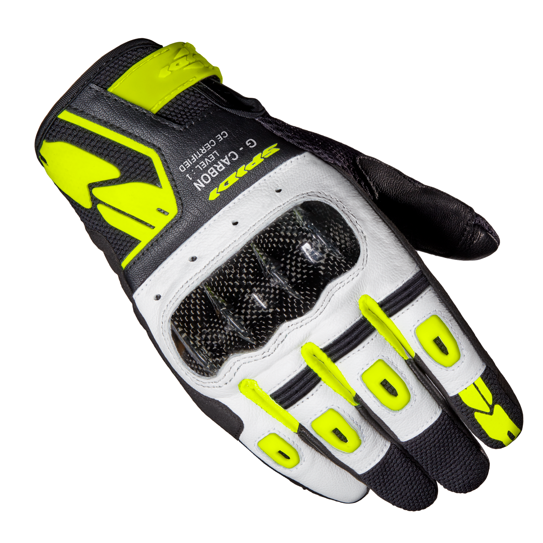 Мото ръкавици SPIDI G-CARBON BLACK/FLUO YELLOW