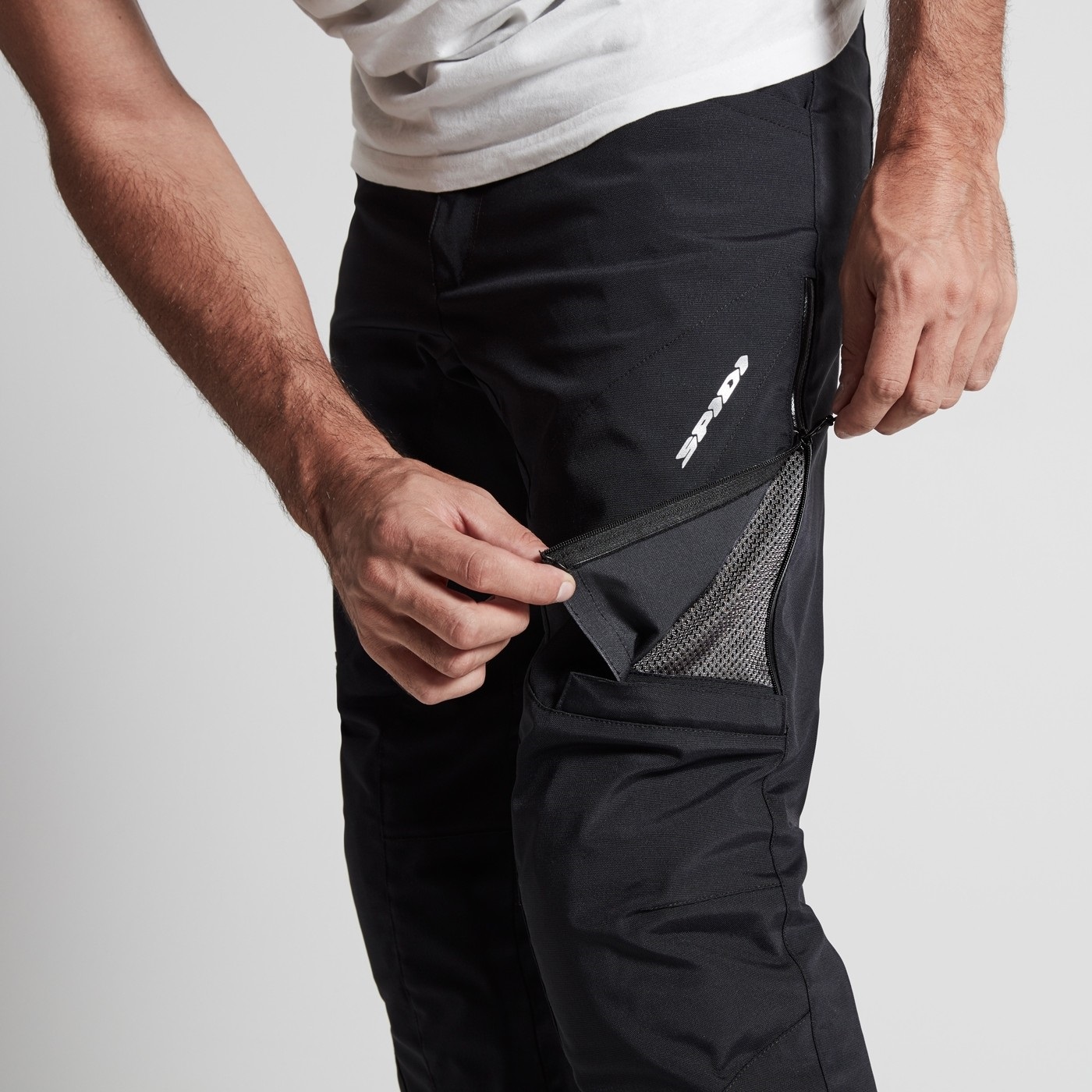 Текстилен мото панталон SPIDI STRETCH BLACK — снимка 5