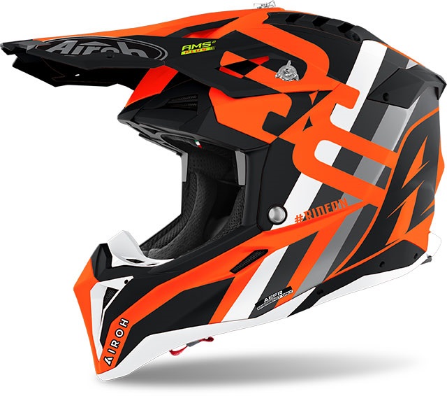 Каска AIROH AVIATOR 3 RAINBOW ORANGE MATT