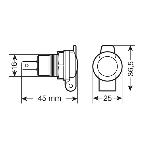 Гнездо за запалка DIN 12/24V 39132 — снимка 3
