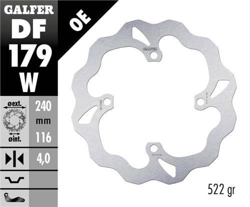 Заден спирачен диск Galfer WAVE FIXED 240x4mm DF179W 1