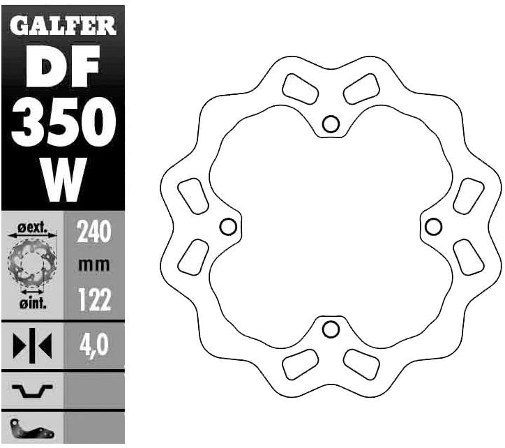 Заден спирачен диск Galfer WAVE FIXED 240x4mm DF350W 1