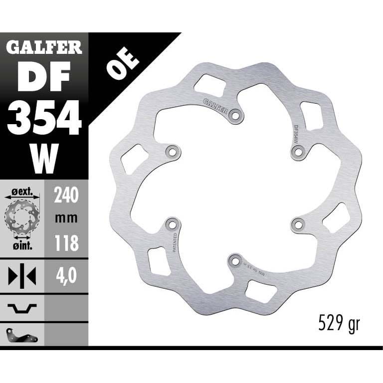 Заден спирачен диск Galfer WAVE FIXED 240x4mm DF354W 1