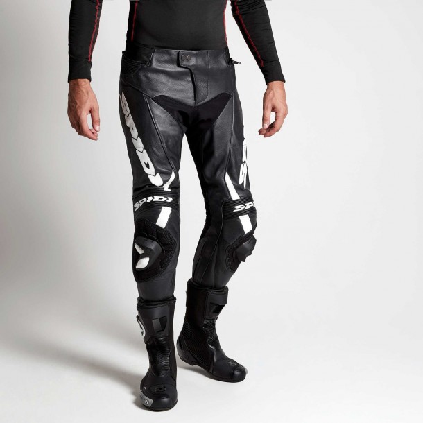 Кожен панталон SPIDI RR PRO WARRIOR BLACK/WHITE — снимка 6