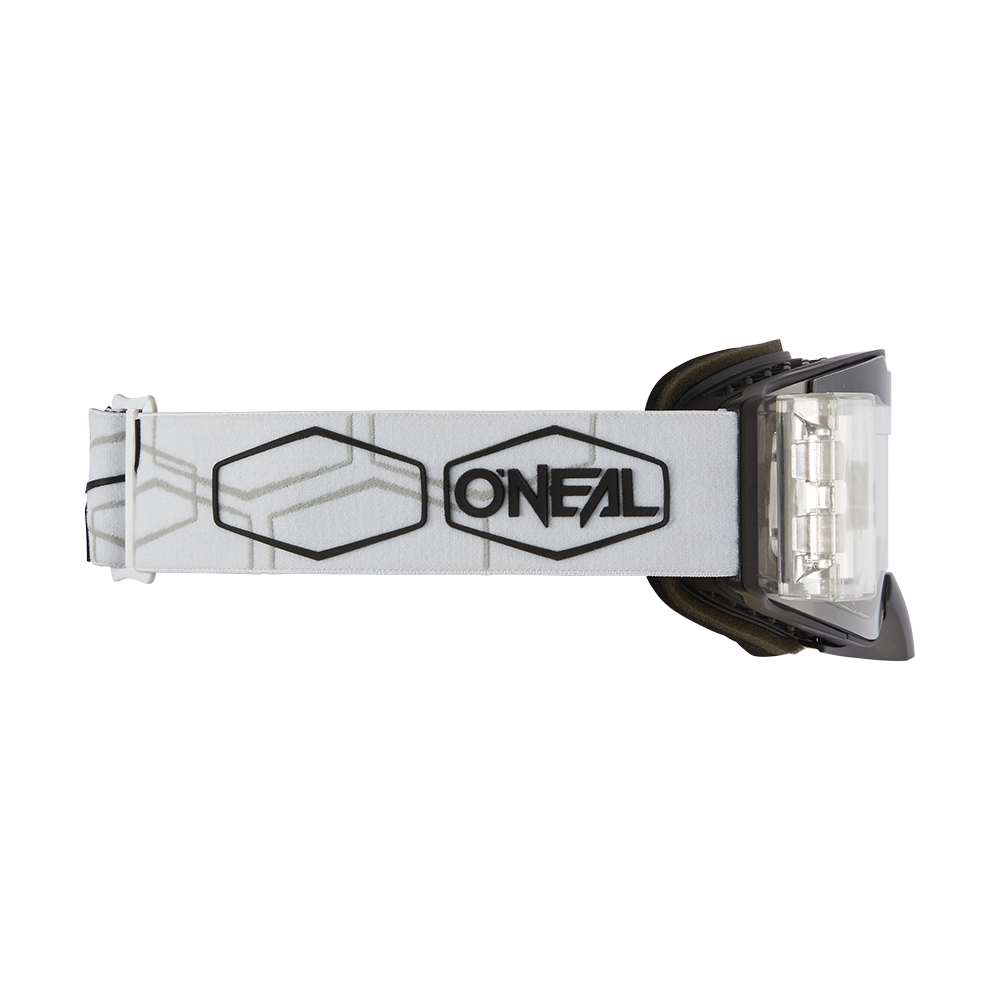 Мотокрос очила O`NEAL B-30 ROLL OFF HEXX V.22 BLACK/WHITE - CLEAR — снимка 3