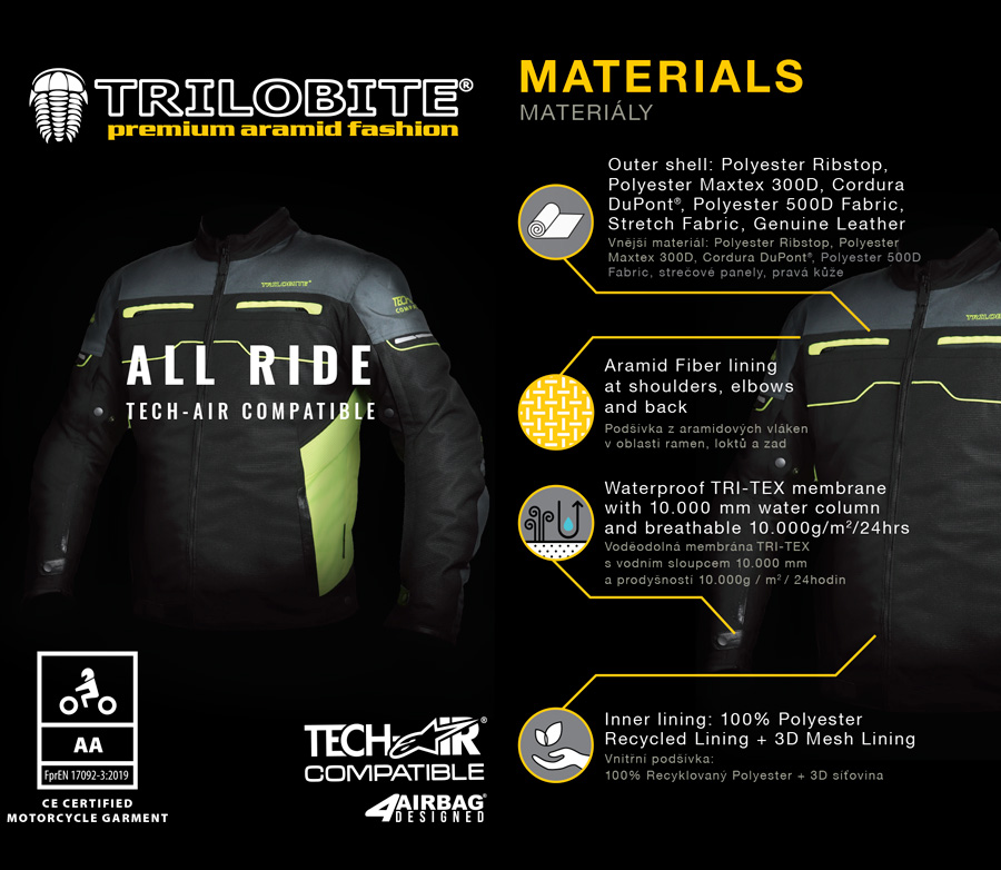 Мото яке TRILOBITE 2092 All ride Tech-Air black/camo — снимка 2