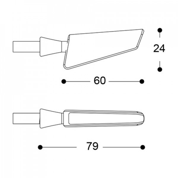 LED мото мигачи BARRACUDA SQ-LED B-LUX SILVER _3