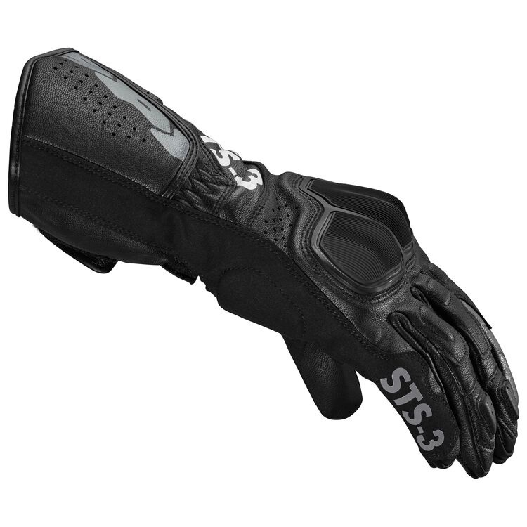 Кожени мото ръкавици SPIDI STS-3 BLACK — снимка 2
