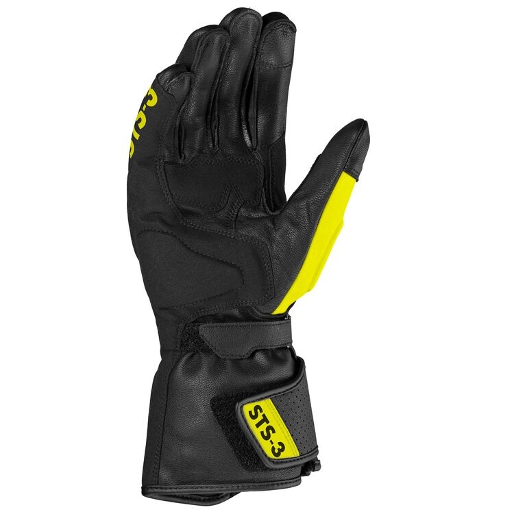 Кожени мото ръкавици SPIDI STS-3 BLACK/NEON YELLOW — снимка 3