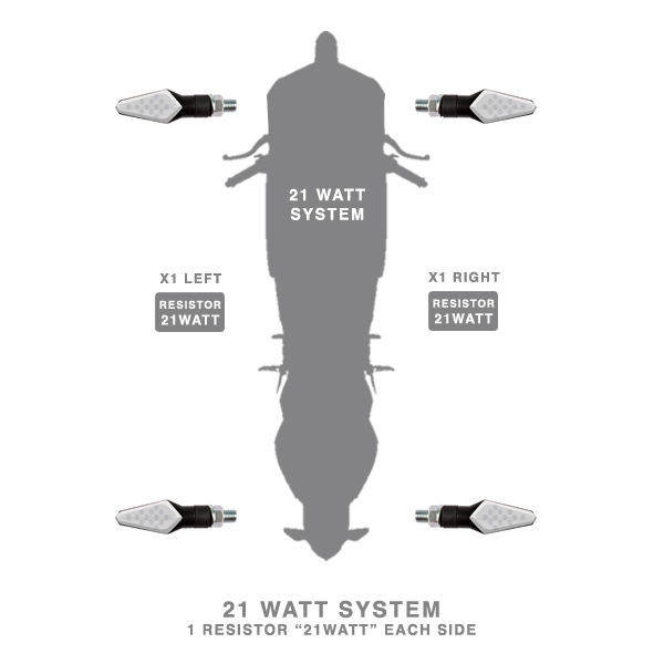 РЕЗИСТОРИ ЗА LED МОТО МИГАЧИ BARRACUDA 21WATT — снимка 2