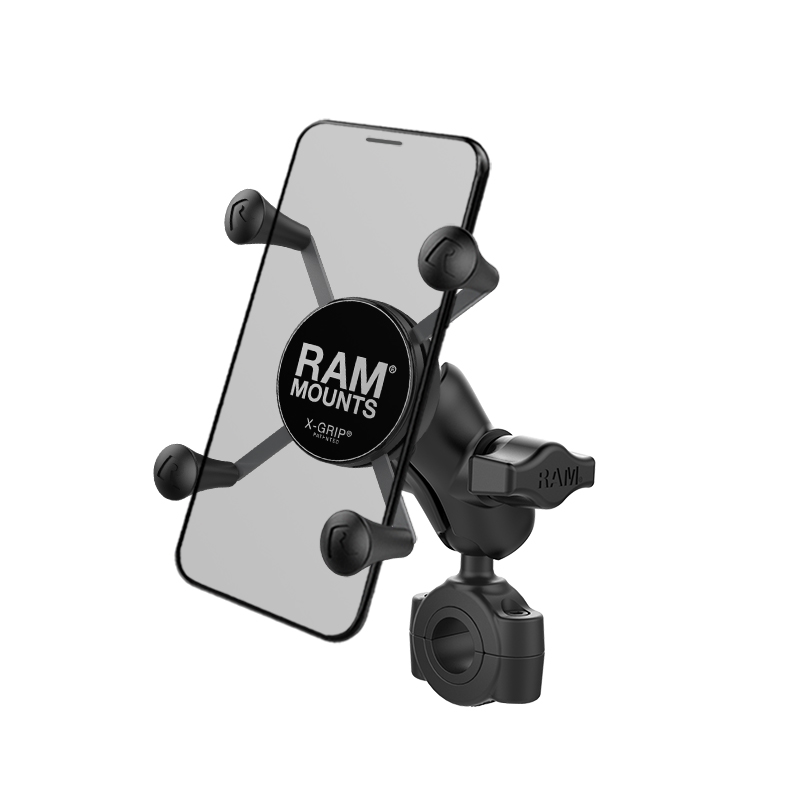 Мото стойка за телефон RAM-MOUNTS X-Grip RAM-B-408-75-1-A-UN7U с RAM Torque основа сраден размер за рейлинг, Размер B — снимка 2