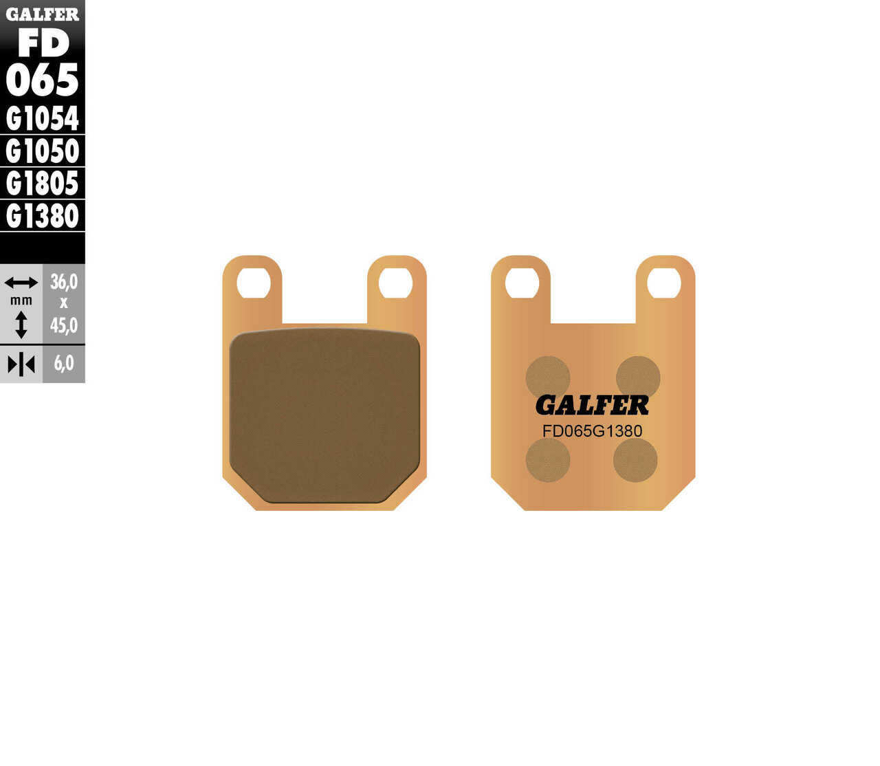 Предни/Задни  мото накладки Galfer SINTERED SCOOTER FD065G1380