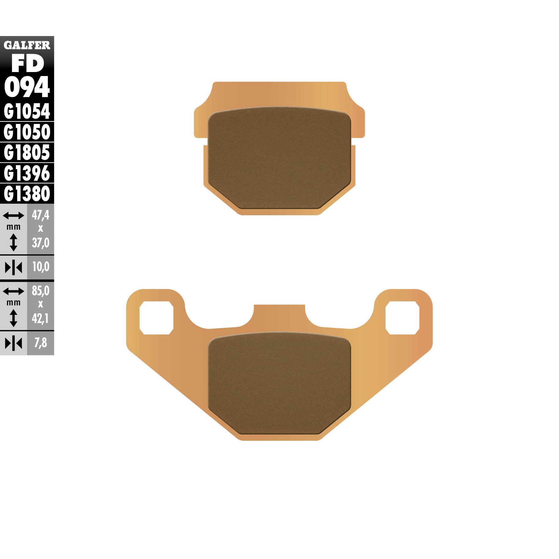 Предни/Задни мото накладки Galfer SINTERED SCOOTER FD094G1380