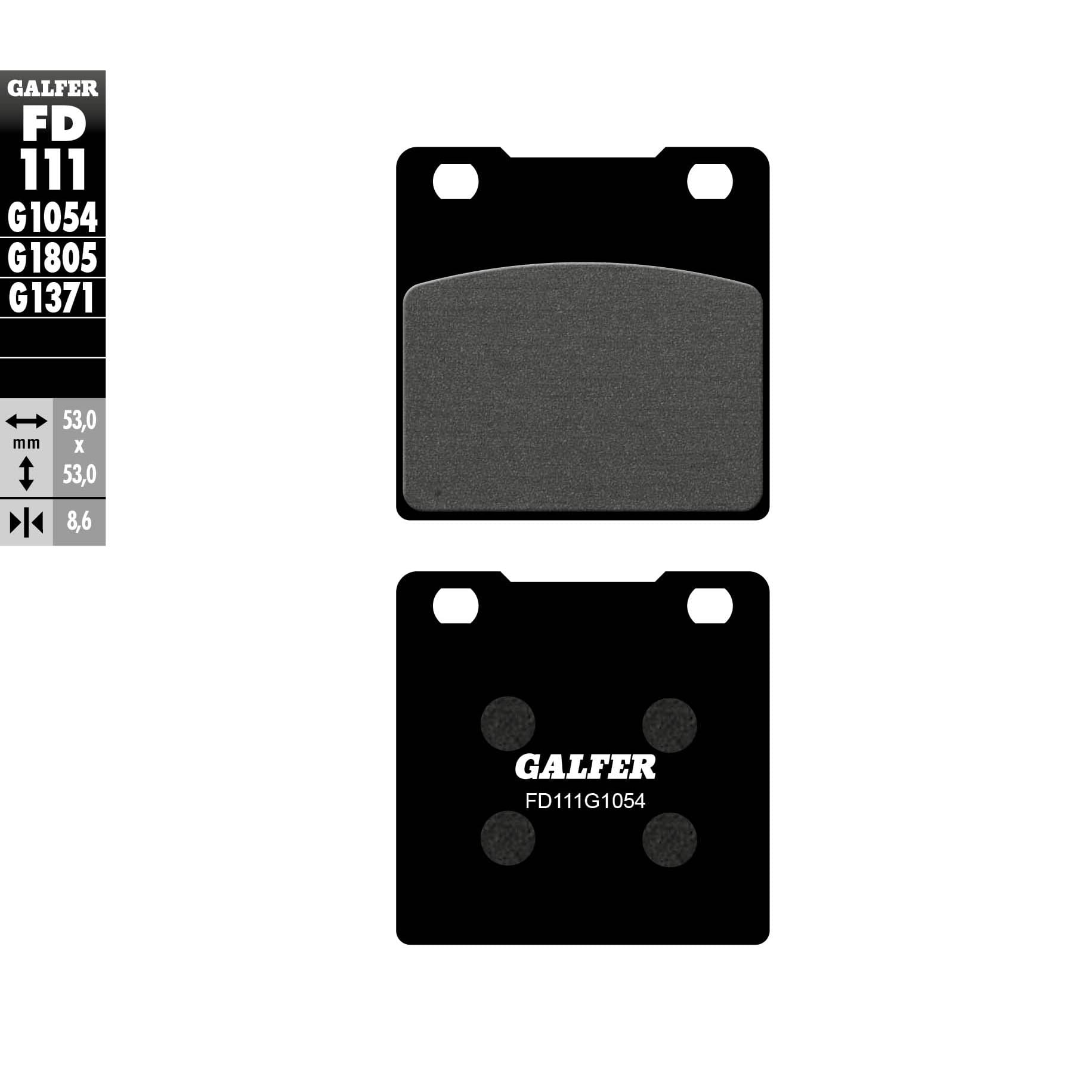 Задни мото накладки Galfer SEMI METAL FD111G1054 1