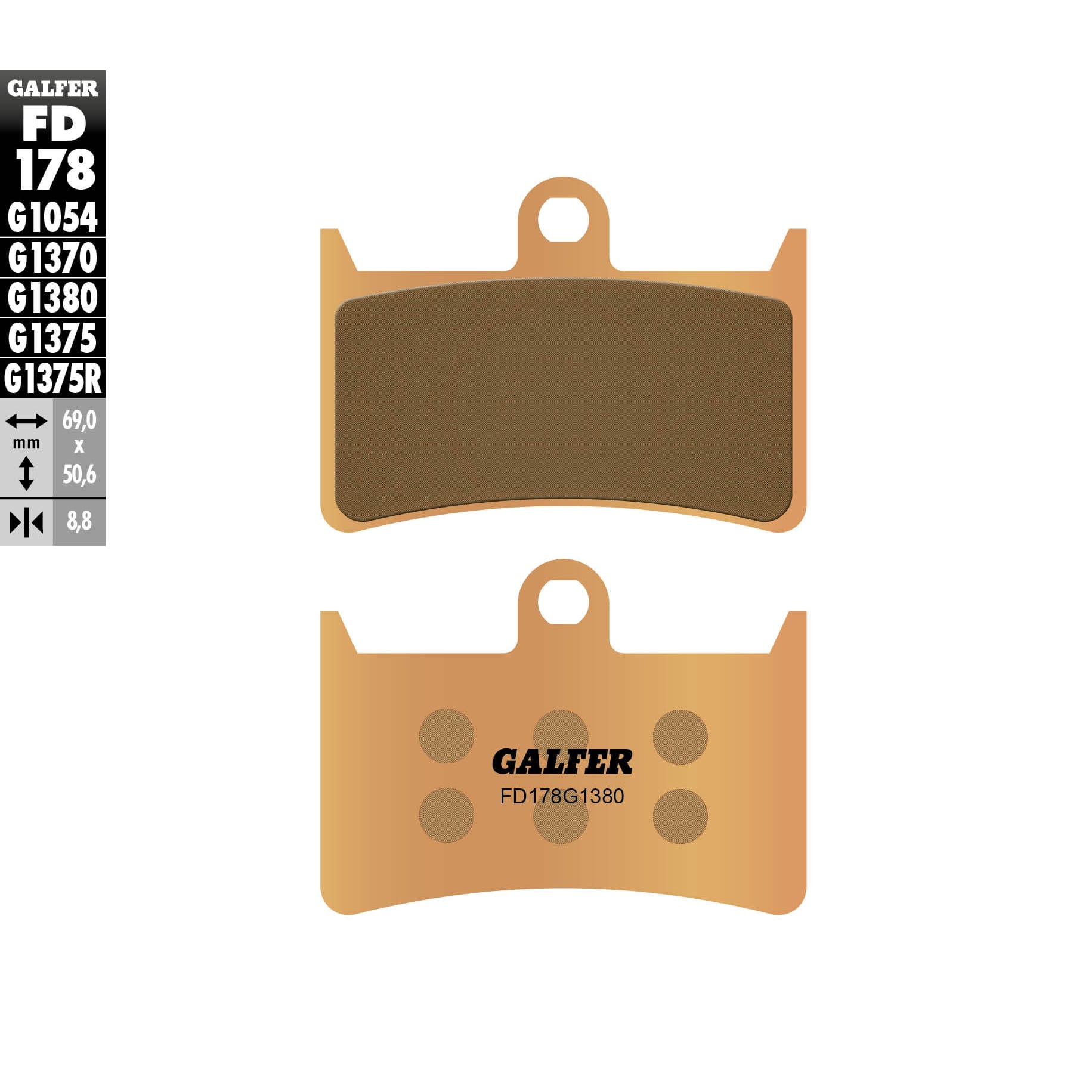 Предни мото накладки Galfer SINTERED SCOOTER FD178G1380