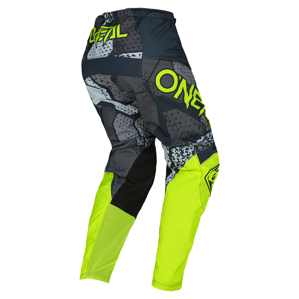 Мотокрос брич O’NEAL ELEMENT CAMO V.22 GRAY/NEON YELLOW_2