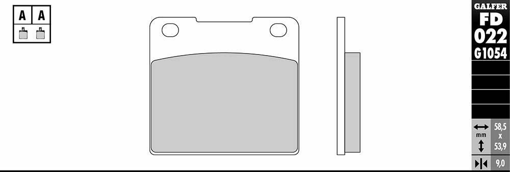 Задни мото накладки Galfer SEMI METAL FD022G1054 1