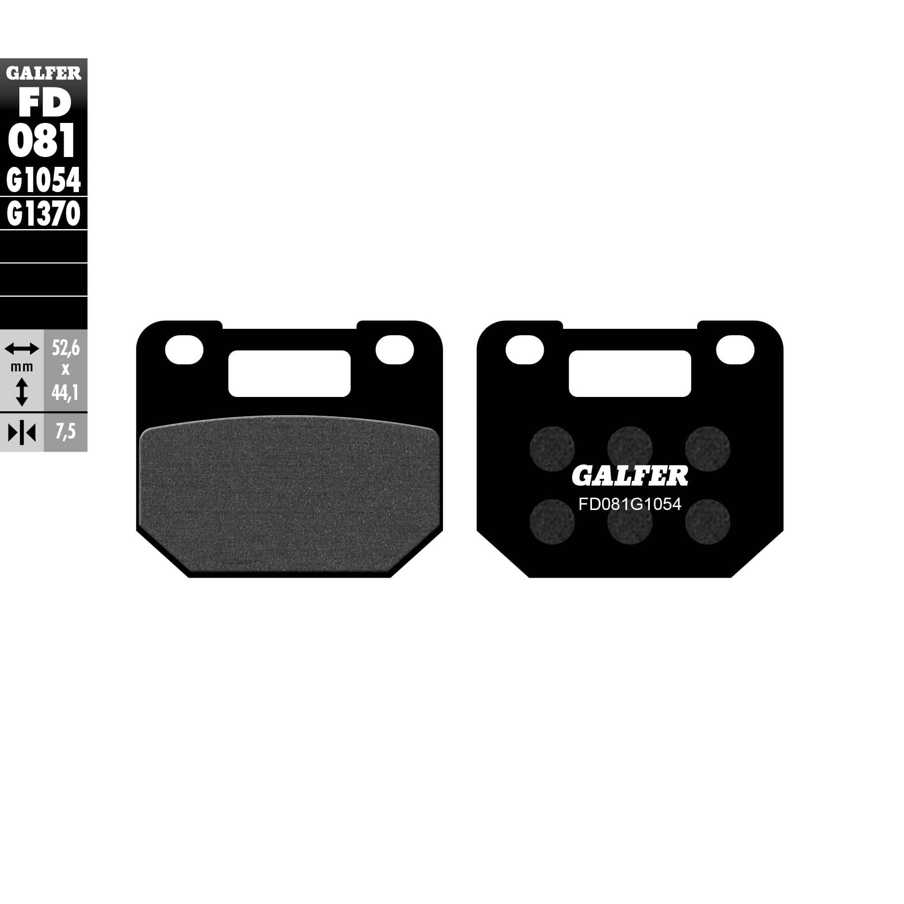 Предни мото накладки Galfer SEMI METAL FD081G1054