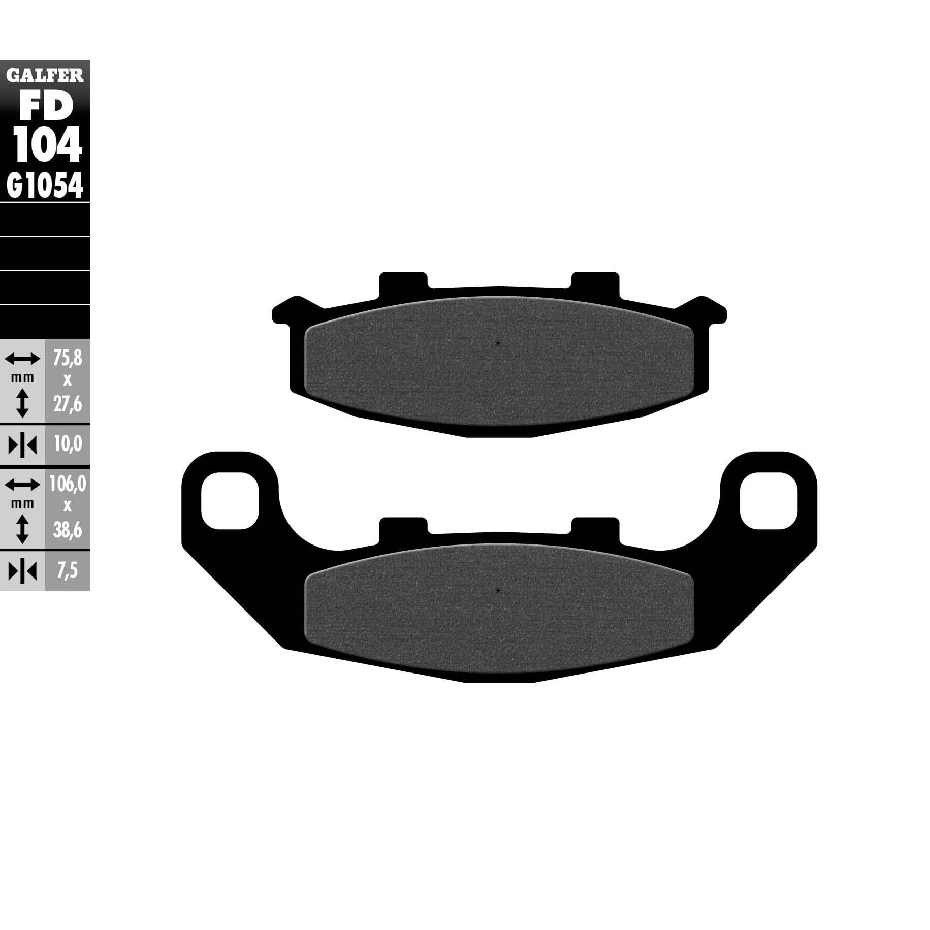 Предни/Задни мото накладки Galfer SEMI METAL FD104G1054