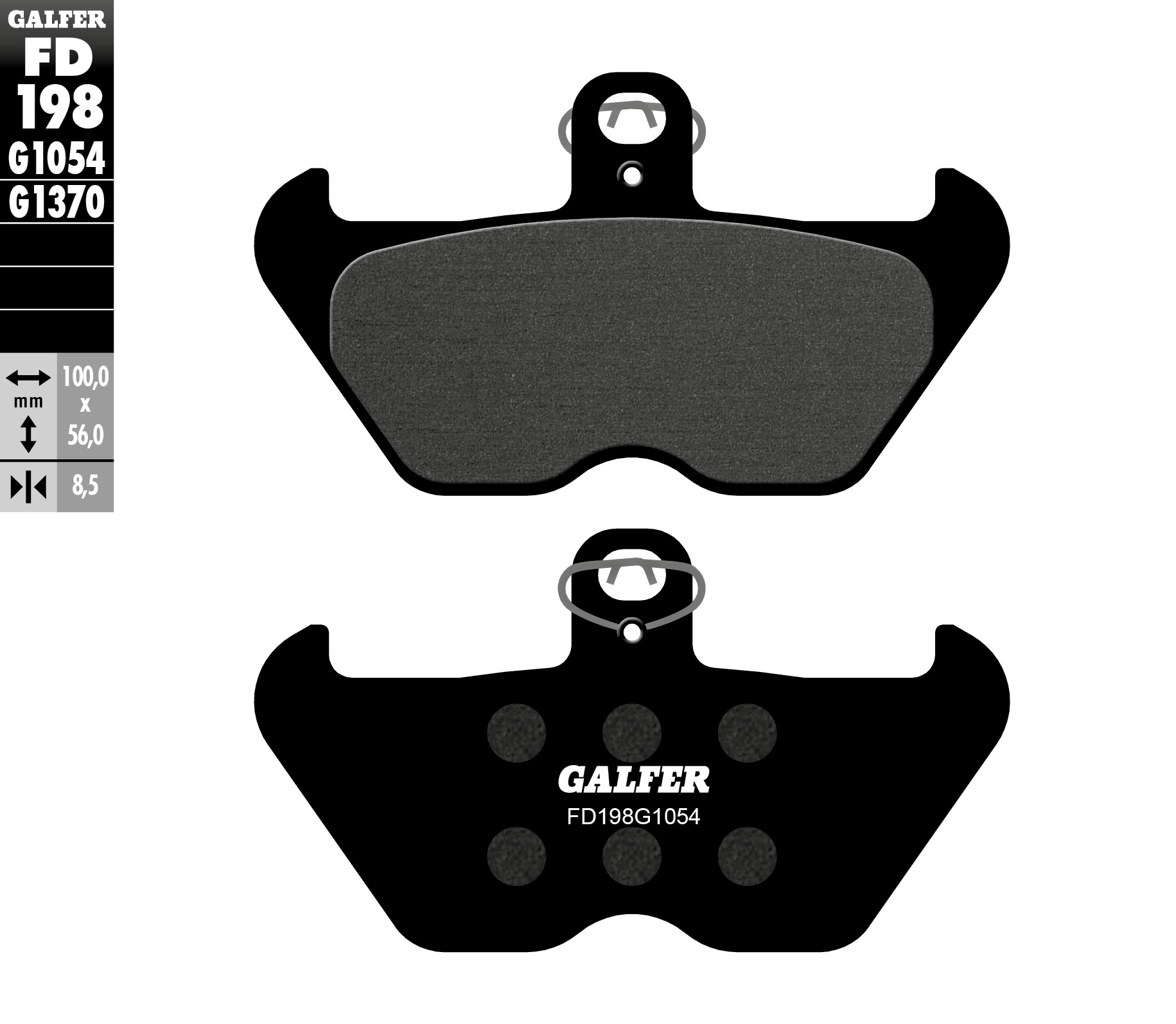 Предни мото накладки Galfer SEMI METAL FD198G1054