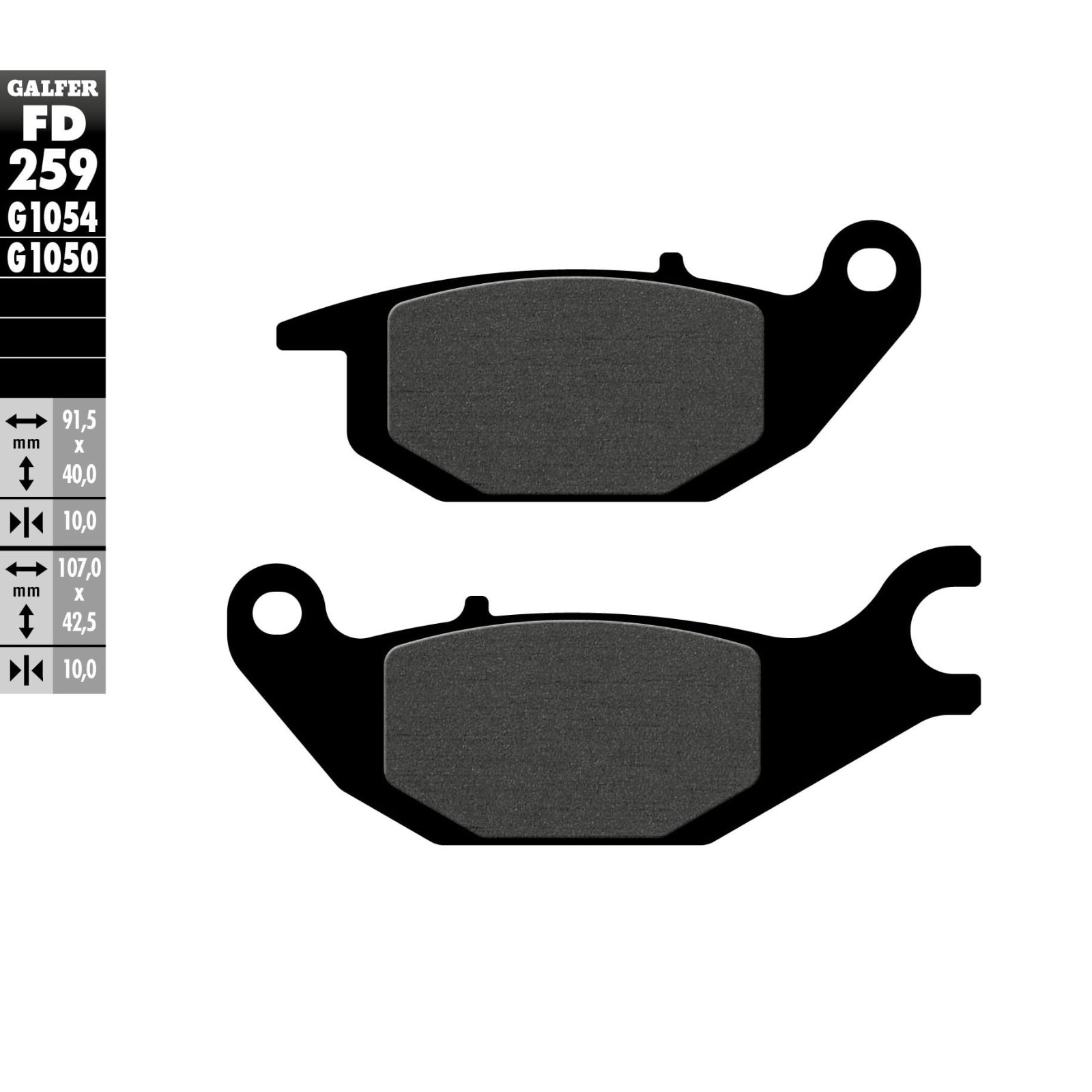 Предни/Задни мото накладки Galfer SEMI METAL FD259G1054