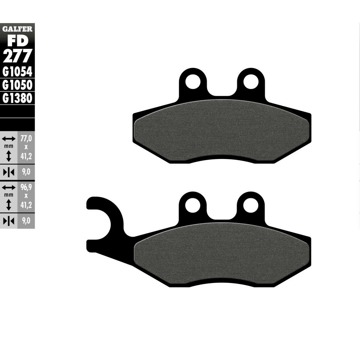 Предни/Задни мото накладки Galfer SEMI METAL FD277G1054