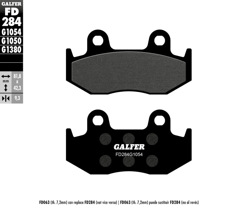 Предни/Задни мото накладки Galfer SEMI METAL FD284G1054
