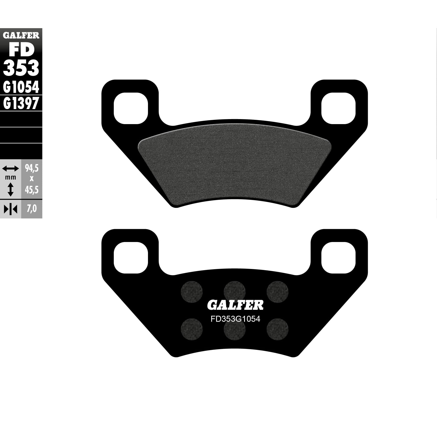 Предни/Задни мото накладки Galfer SEMI METAL FD353G1054