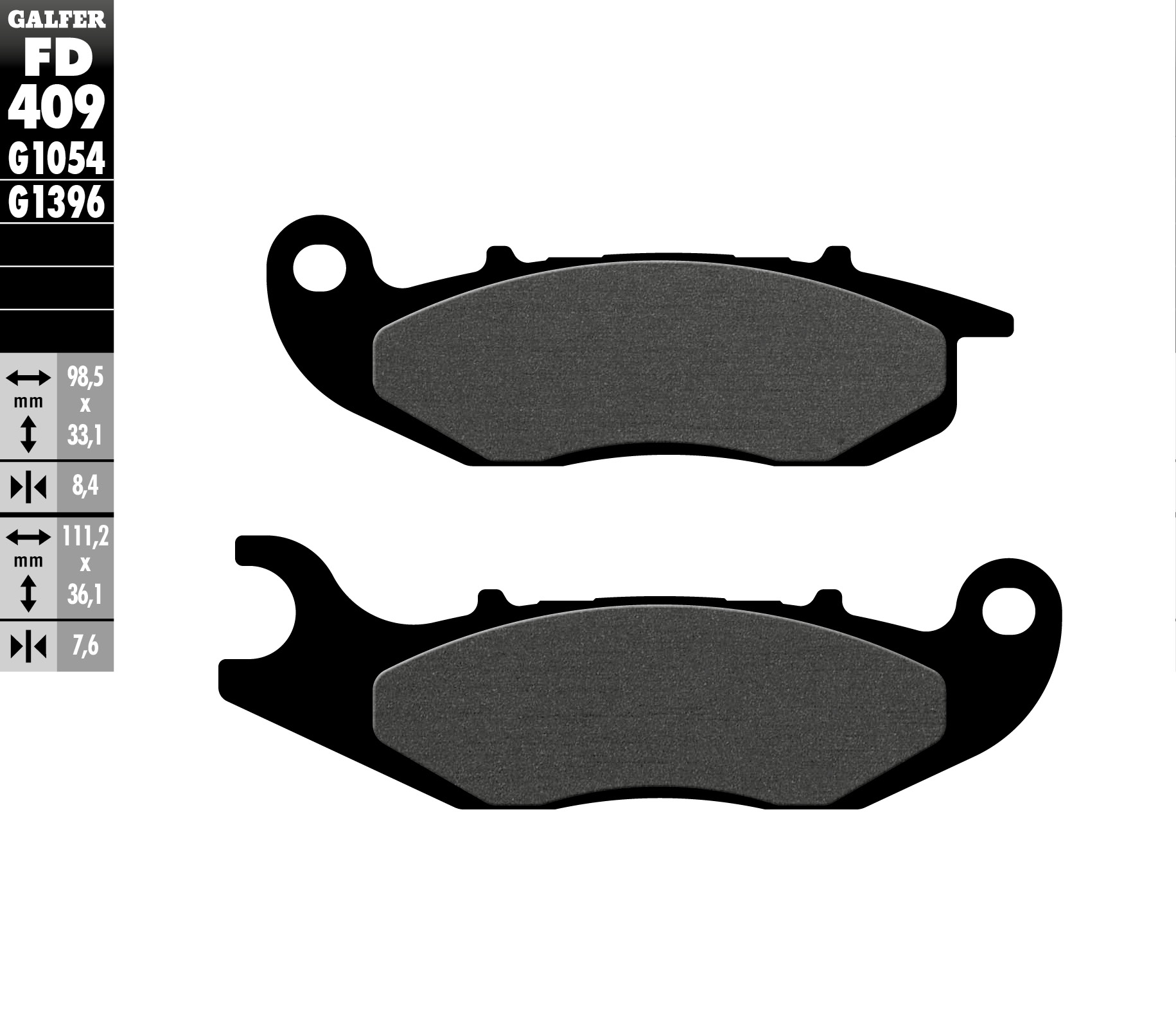 Предни мото накладки Galfer SEMI METAL FD409G1054